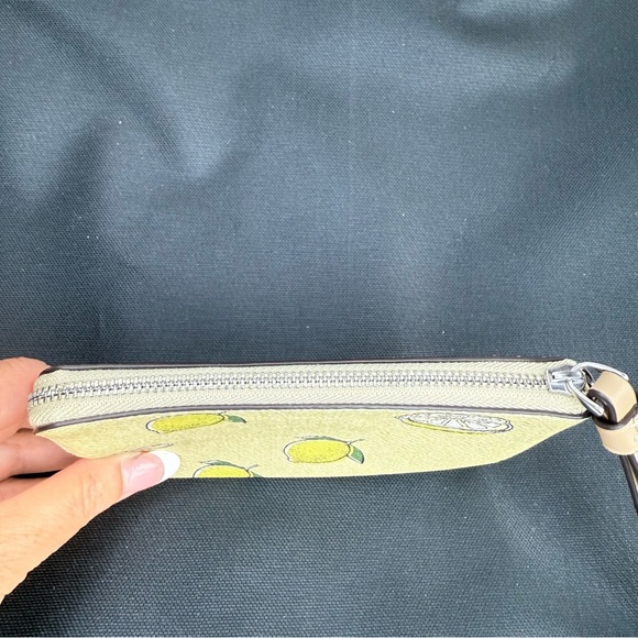Coach Lemon Pattern Wristlet NWT